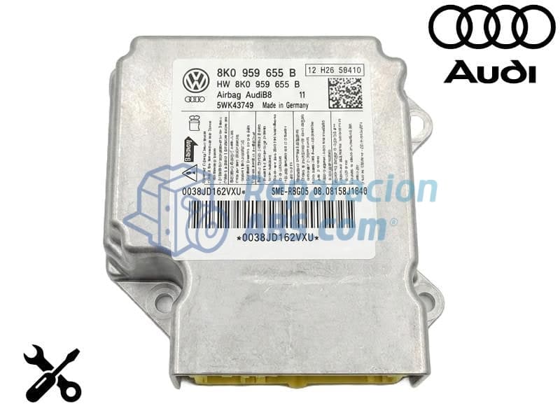 Reparación Airbag 8K0959655B | 5WK43749 | Audi A4 B8 / A5 8T 8F (2007–2012)