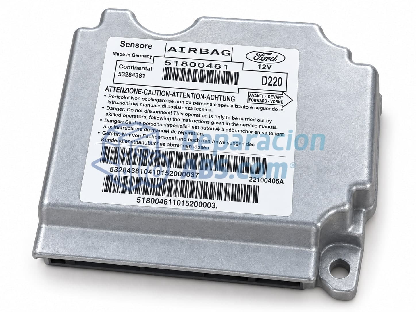 Reparación Airbag Fiat 500, Fiat Bravo y Fiat Punto 51775404 SIEMENS VDO 5WK43641